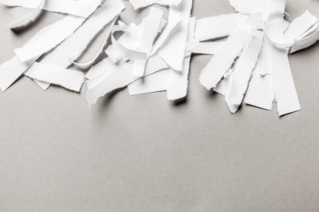 white ripped paper